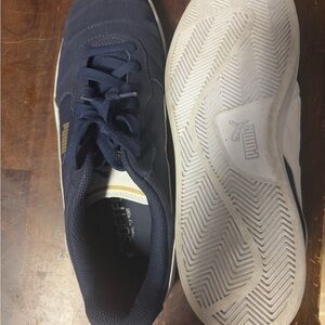 Puma Men's Dark Blue Sneakers with White Sole